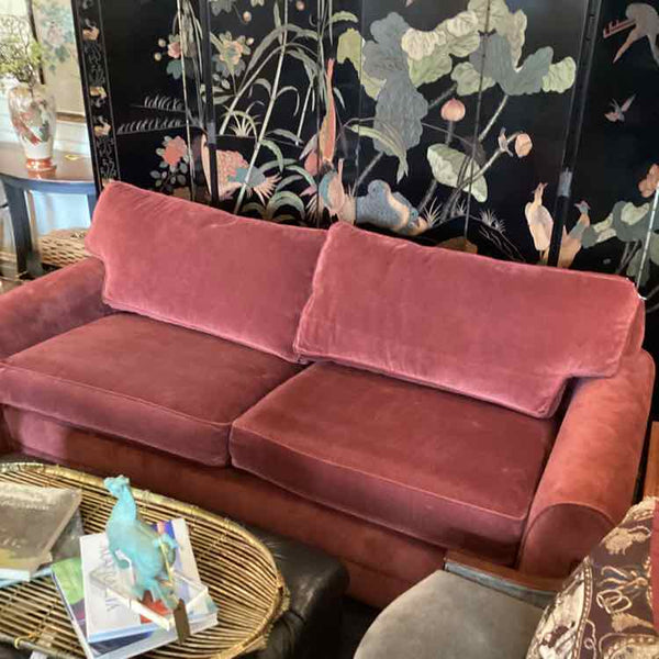 Ethan Allen Burgundy Sofa