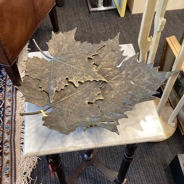 Three  Leaf Metal Decorative Bowl