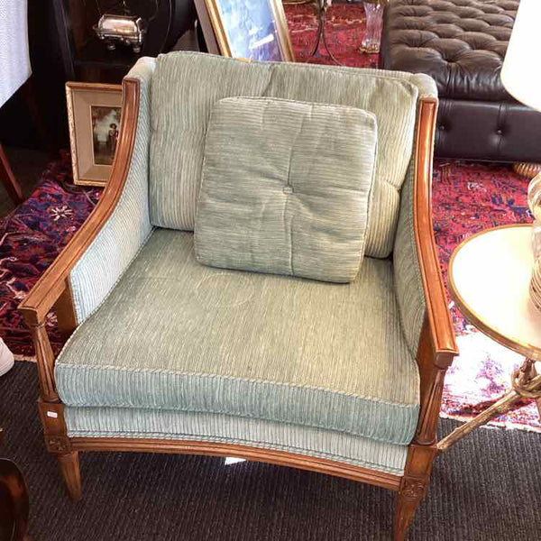 MCM Turquoise Corduroy Chair