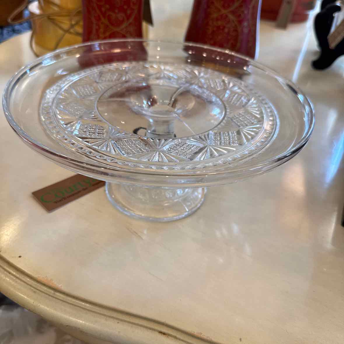 Glass Pedestal Cake Plate
