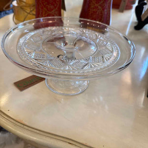 Glass Pedestal Cake Plate