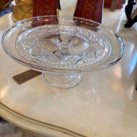 Glass Pedestal Cake Plate