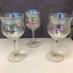 9 Vintage Iridescent Vintage Wine Glasses