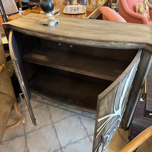 Gray Cabinet with Cream Overlay