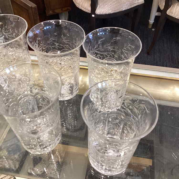 Eight Webb Corbett Crystal Glasses