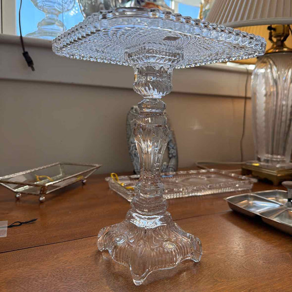 Glass Cake Plate - Square