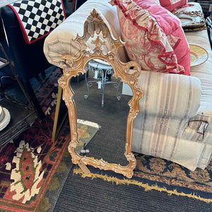 Ornate Distressed French Mirror