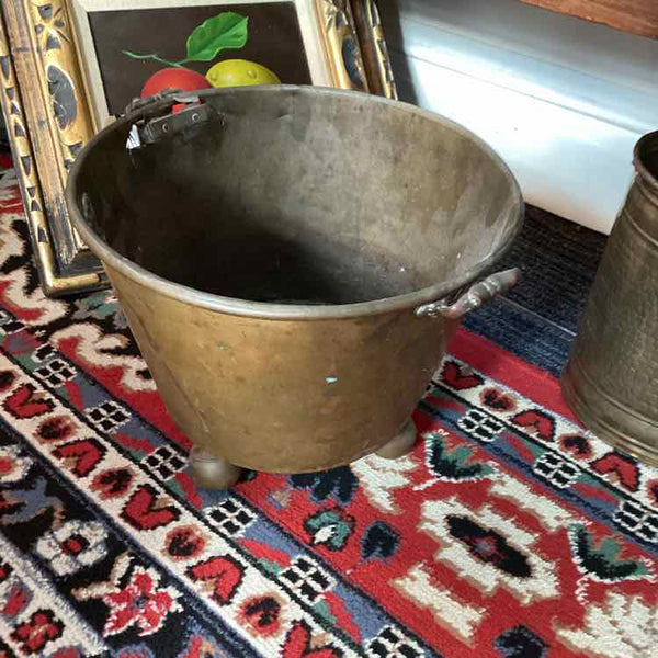 Antique Brass Footed Bucket