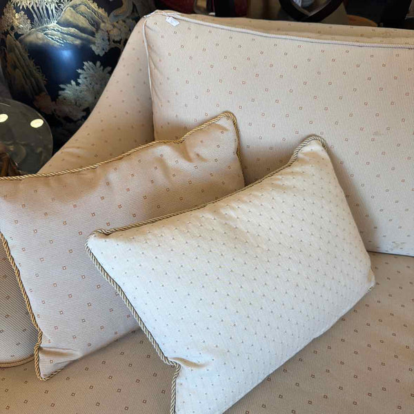 Pale Yellow Patterned Sofa