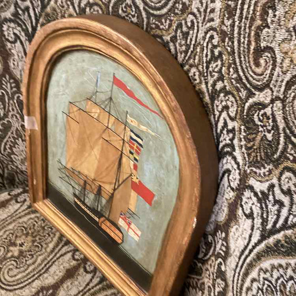 Antique Folk Art Sailing Ship