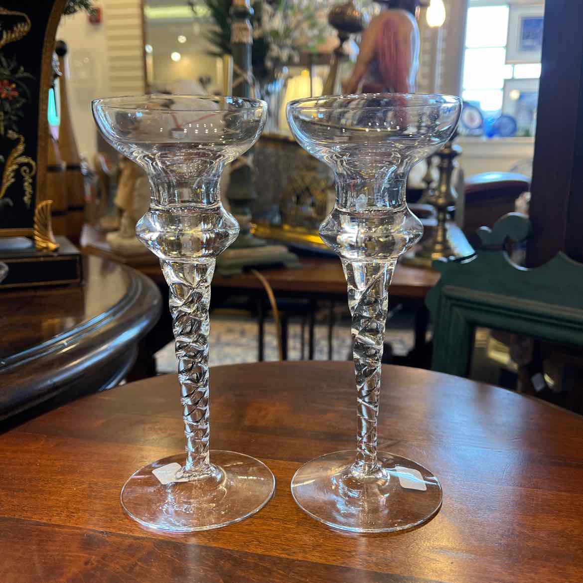 Pr Leaded Crystal Candlesticks