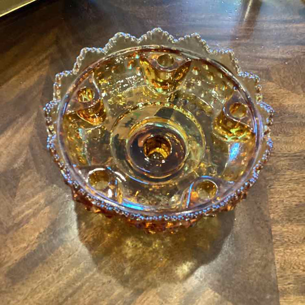 Fenton Amber Taper Candle Holder
