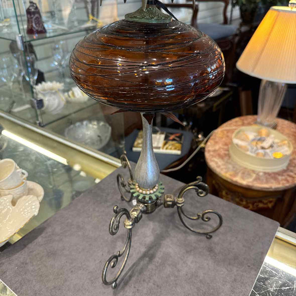 Amber Glass Lamp