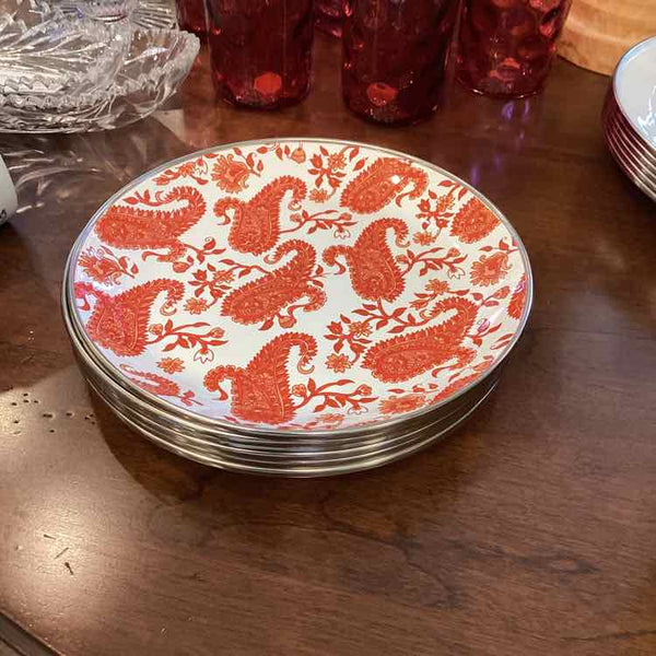 Six Pottery Barn Enamel Salad Plates