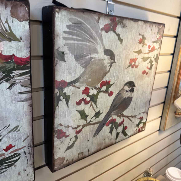 Chickadee Wood Block Art