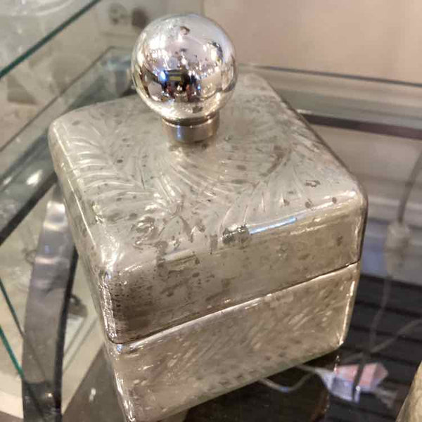 Set Of Three Mercury Glass  Boxes
