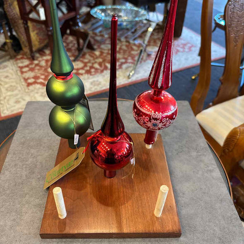 Red Glass Tree Topper