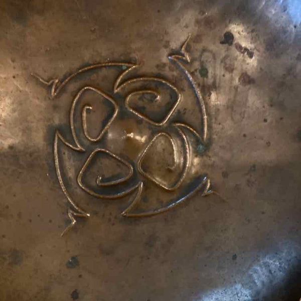 Antique Hammered Copper Dish