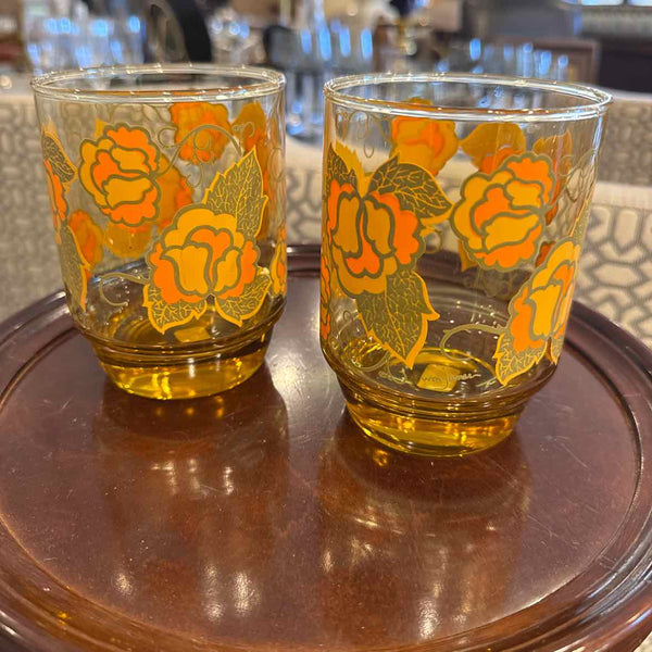 Two William Janeri Leaf Glasses