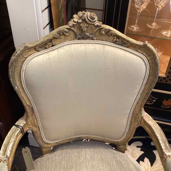 Carved Wood Bergere Arm Chair