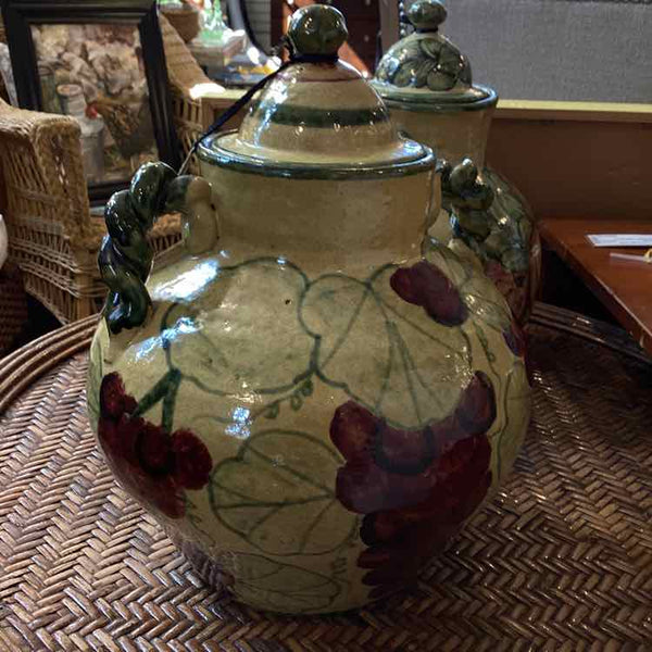 Hand Painted Ceramic Jar