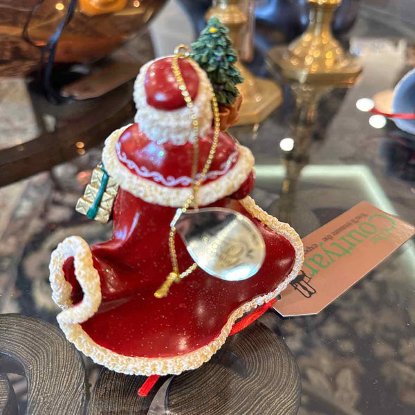 Thomas Kinkade Santa Ornament - Winter Scene on Cape