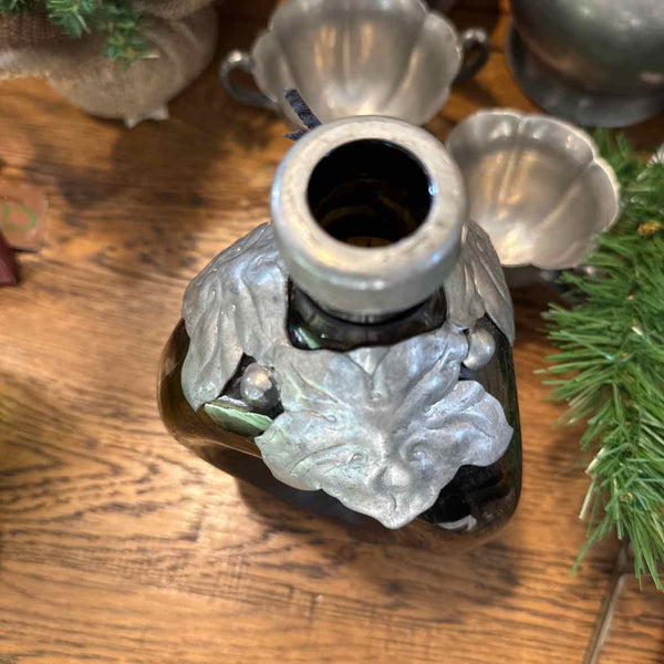 Antique Blown Glass w/ Hand Hammered Detail