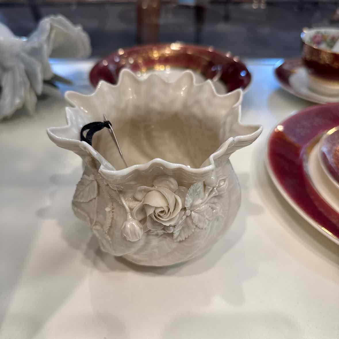 Belleek Vase/Green Mark