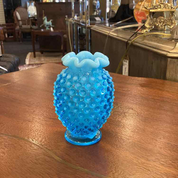 Fenton Hobnail Blue Vase