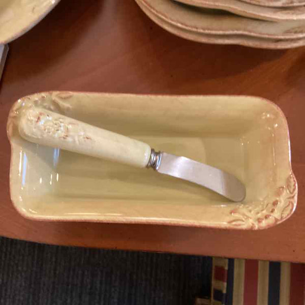 Casafina "Madiera Harvest" Butter Dish with Spreader