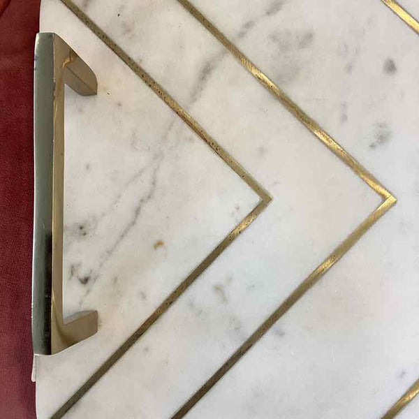Marble & Gold Tray with Handles