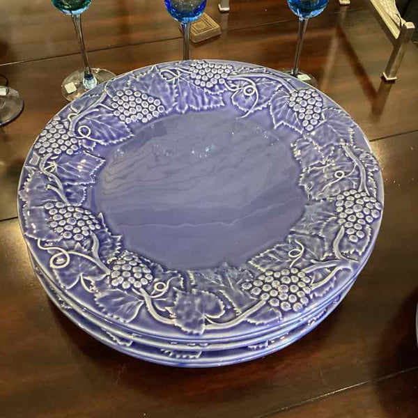 Blue Bordallo Pinheiro Chop Plates - Set of 6