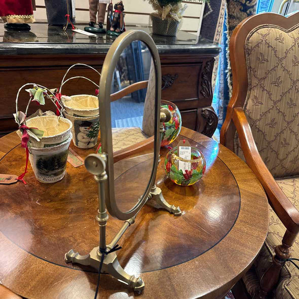 Mirror on Brass Stand