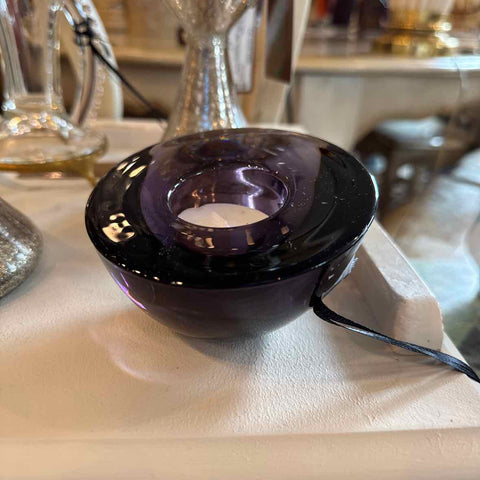 Orrefors "Delight" Plum Votive