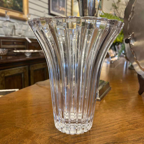 Glass Fluted Vase