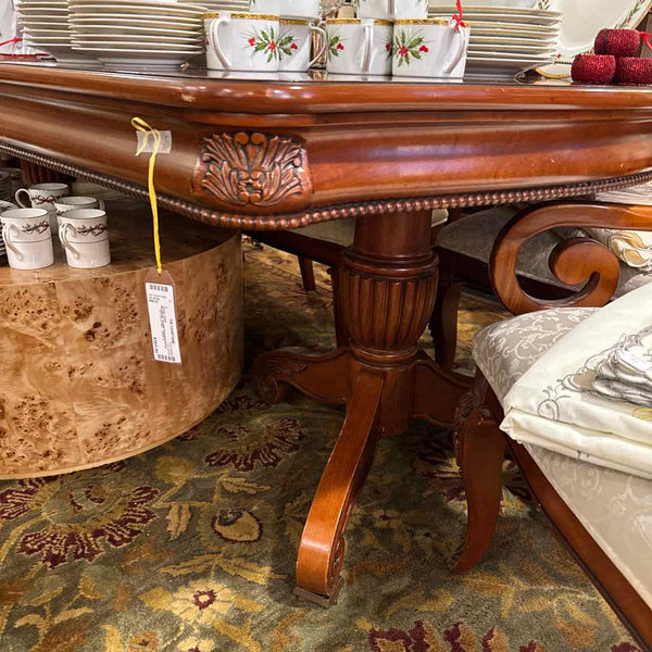 Double Pedestal Dining Table and 6 Chairs