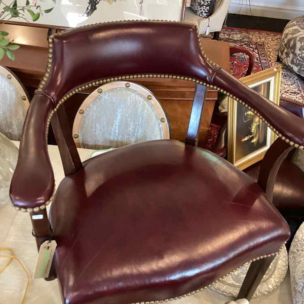 Cordovan Leather Captain's Chair