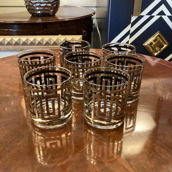 Seven Greek Key Design Glasses