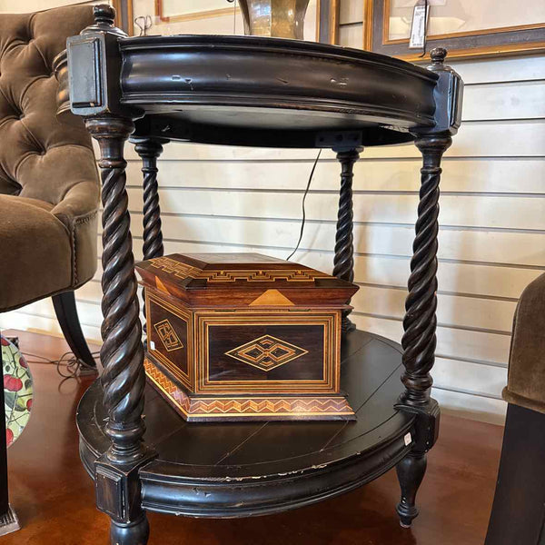 "As Is" Side Table w/Barley Twist Legs
