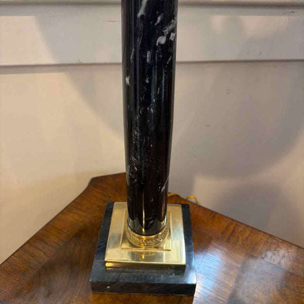 Black Marble & Brass Lamp