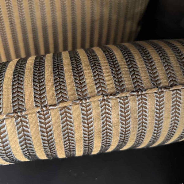 Pair Of Antique Gold Striped Pillows