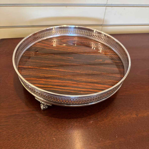 Silver Tray w/Laminated Base