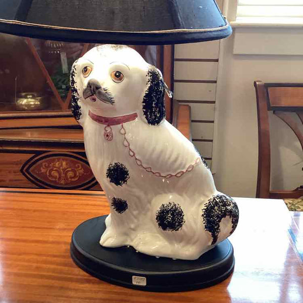 Ceramic Staffordshire Style Dog Lamp
