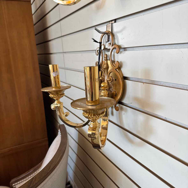 Pair of Brass Sconces