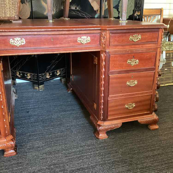 Partner English Georgian Style Mahogany Desk