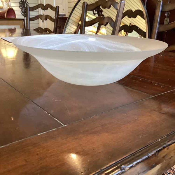 12" Opaque Alabaster-like Glass Bowl