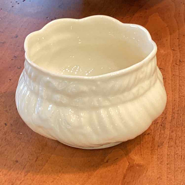 Belleek Ribbon Sugar Bowl