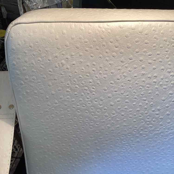White Ostrich Leather Contempory Chair