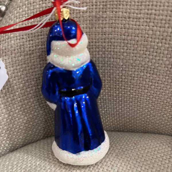Radko Blue Santa Ornament