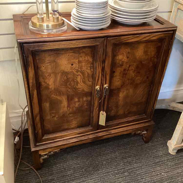 Asian Style Double Door Chinoiserie Wooden Cabinet
